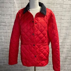 Barbour Deveron Quilted Jacket Red Size 16